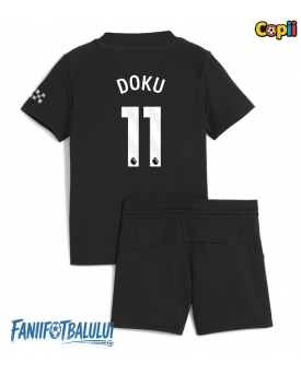 Manchester City Jeremy Doku #11 Echipament de Fotbal Replică 2025-26 Copii Deplasare (+ Șorturi)